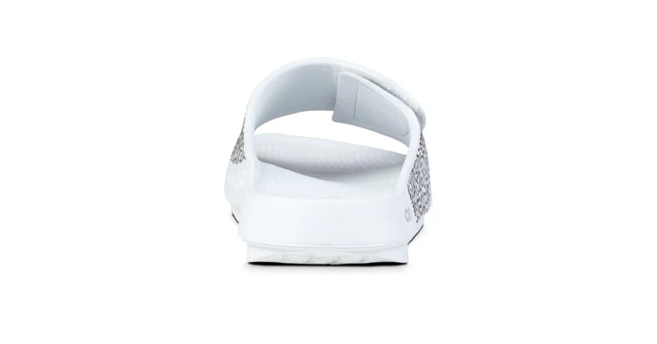 OOFOS Unisex OOahh Sport Flex Limited Slide Sandal - White Labyrinth - Image 5