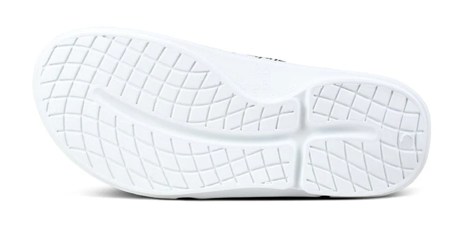 OOFOS Unisex OOahh Sport Flex Limited Slide Sandal - White Labyrinth - Image 7