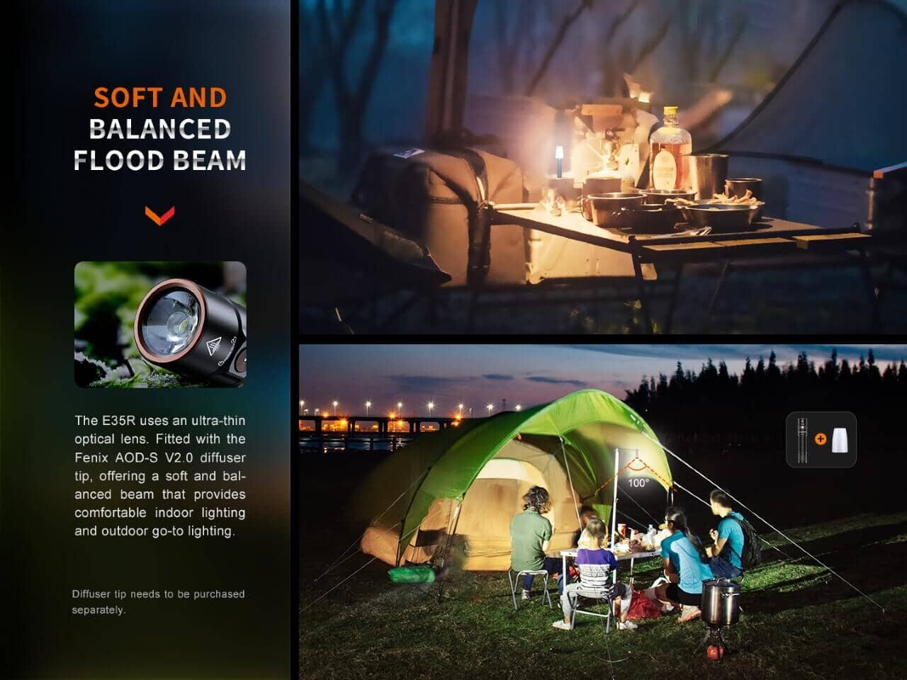 Fenix E35R SST70 Cool White LED Flashlight - Image 4