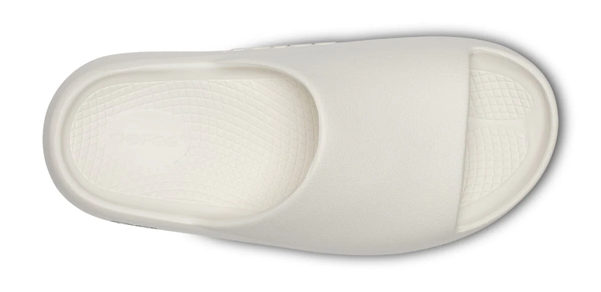 OOFOS Unisex OOahh PLUS Slide Sandal - Chalk - Image 7
