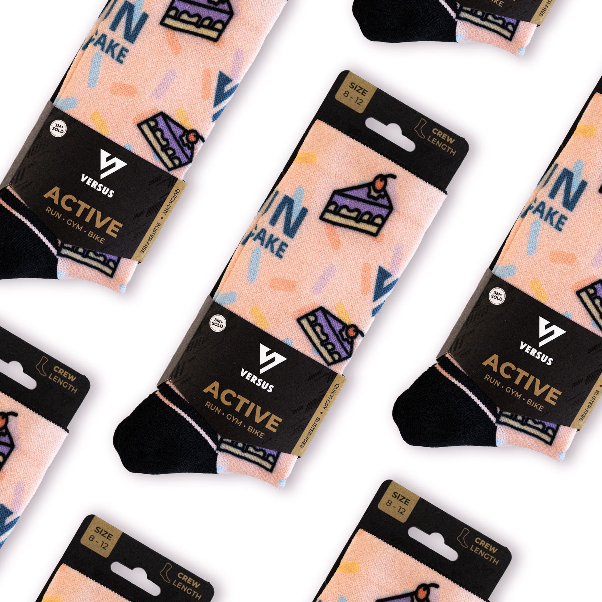 Versus Run For Cake Active Crew Socks - Image 9