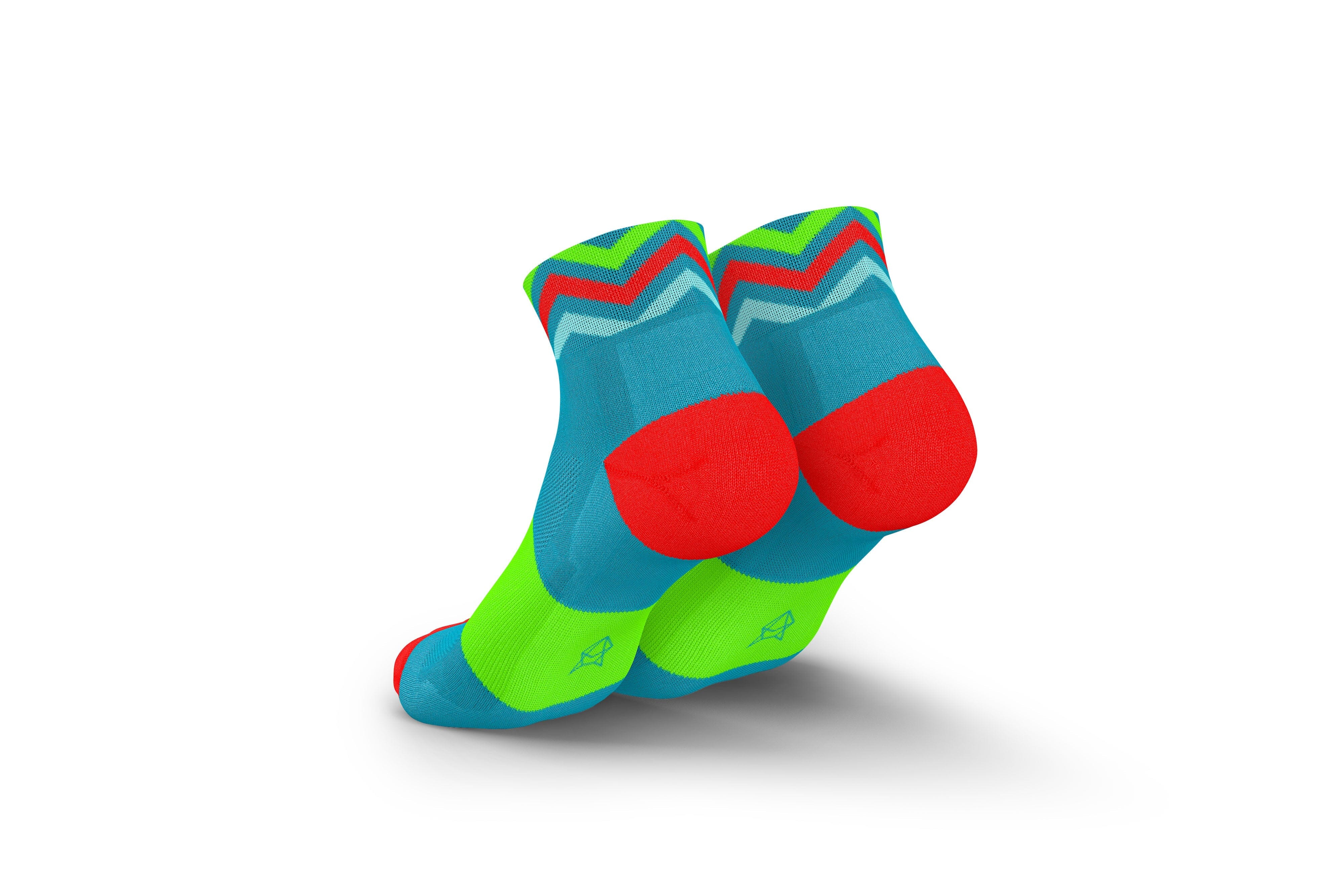 Incylence Ultralight Waves Short Cyan Green Socks - Image 2
