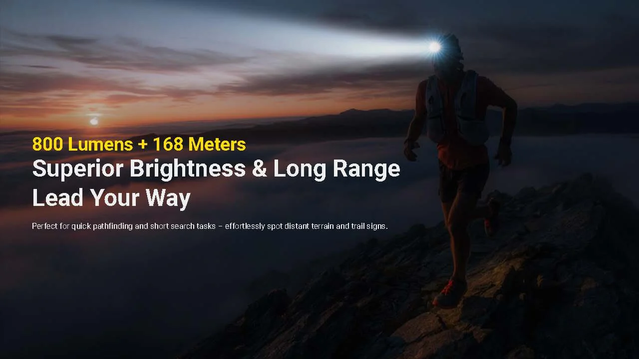 Nitecore UT27 MCT Pro 800 lumen 3 Color Temperatures Running Headlamp - Image 4