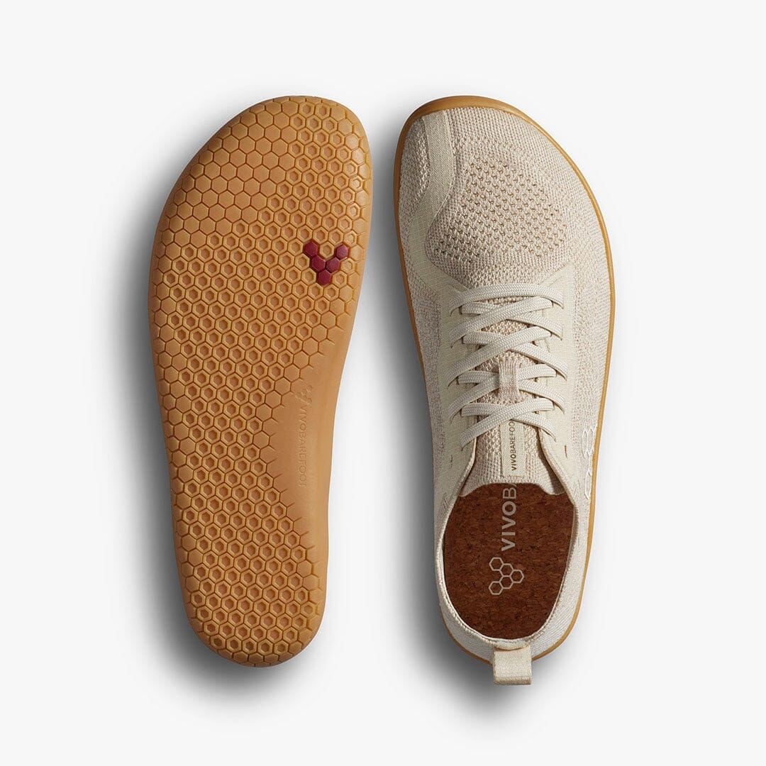 Vivobarefoot Primus Lite Knit Natural Mens Barefoot Shoes - Image 2
